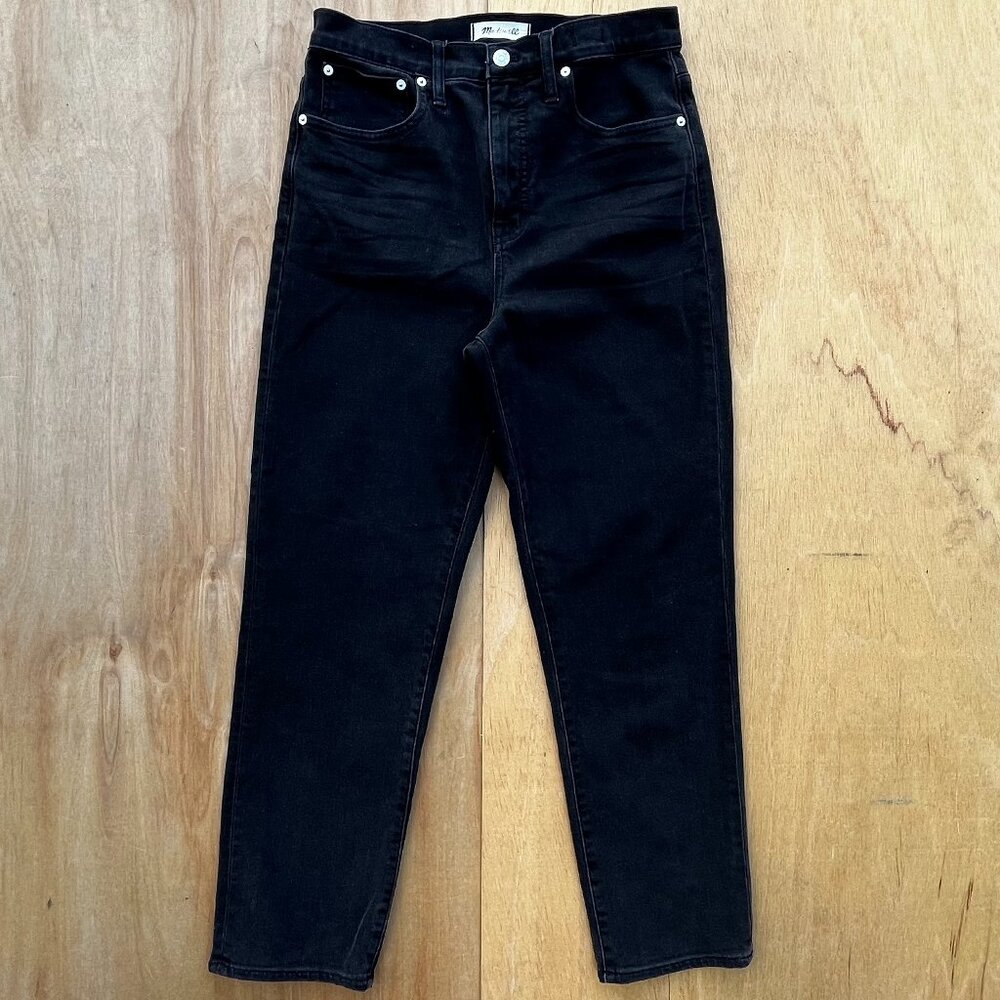 Madewell Jet Black Straight Leg Jeans
